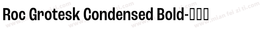 Roc Grotesk Condensed Bold字体转换
